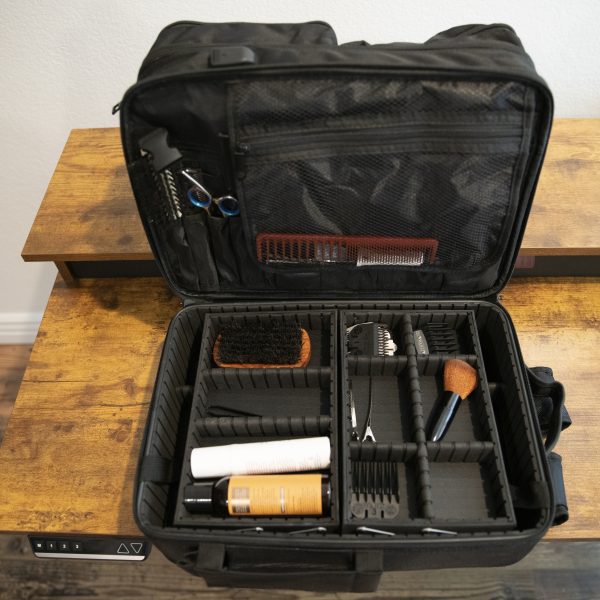 all in one barber backpack bag hair clippers case interior 2