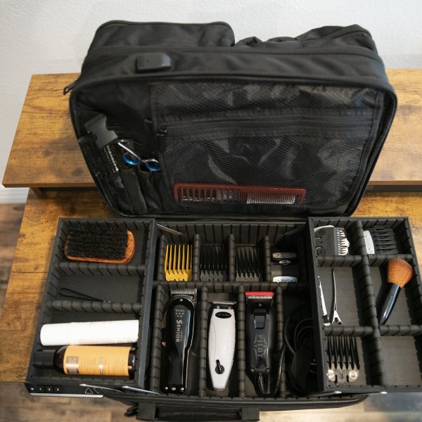 all in one barber backpack bag hair clippers case interior